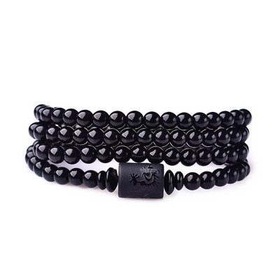 Vīriešu rokassprādze ar dekoratīvām pērlēm