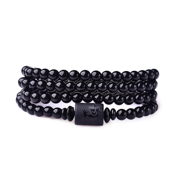 Vīriešu rokassprādze ar dekoratīvām pērlēm