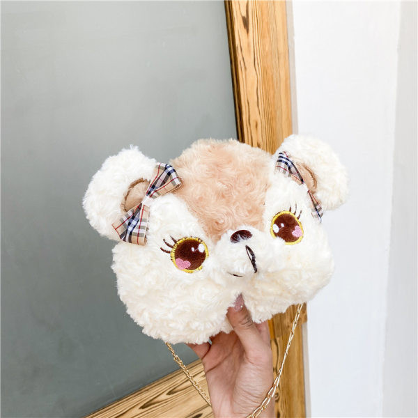 Modern gyerek medvetáska hosszú fém fogantyúval