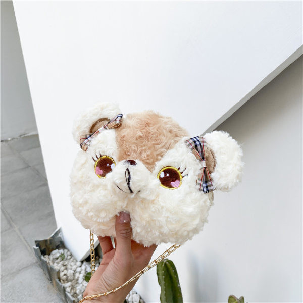 Modern gyerek medvetáska hosszú fém fogantyúval