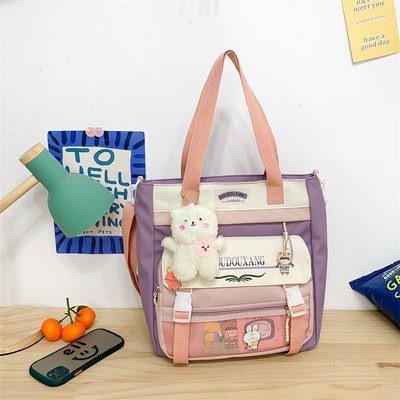 Vászon gyerektáska medve medállal