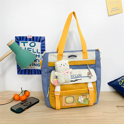 Vászon gyerektáska medve medállal