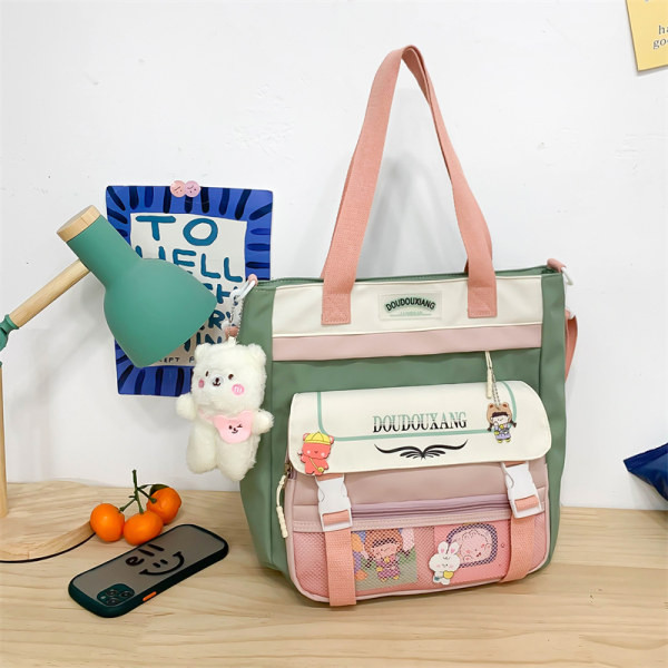 Vászon gyerektáska medve medállal