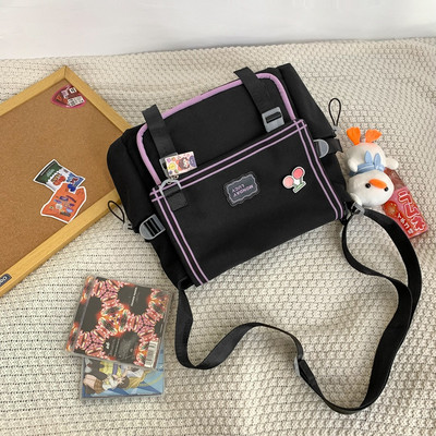 Bērnu tekstila soma ar uzrakstu un plastmasas aizdari