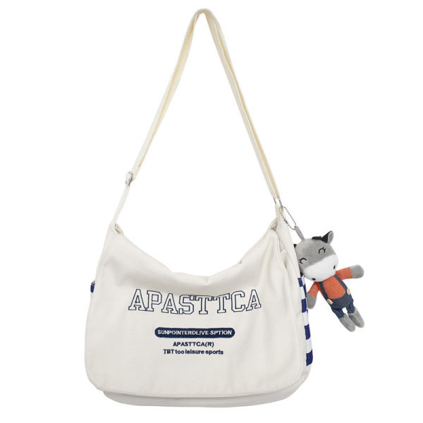 Vászon gyerektáska felirattal és vállfogantyúval