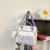 Bērnu somas tipa mugursoma ar apdruku un kabatu