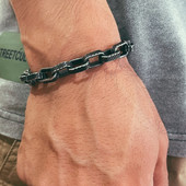 Vīriešu titāna tērauda rokassprādzes retro modelis