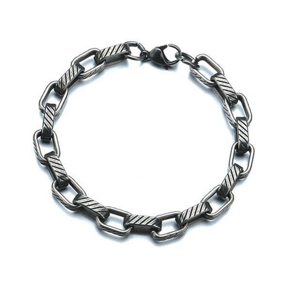 Vīriešu titāna tērauda rokassprādzes retro modelis