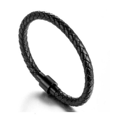 Férfi karkötő öko bőrből és mágneses csattal