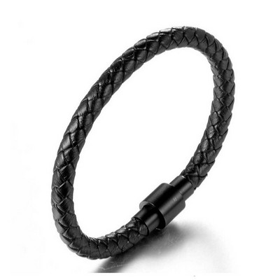 Férfi karkötő öko bőrből és mágneses csattal