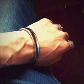 Férfi állítható titán acél karkötő