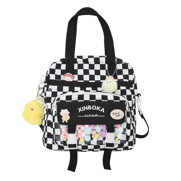 Tekstila bērnu soma ar pušķi - meitenēm un zēniem