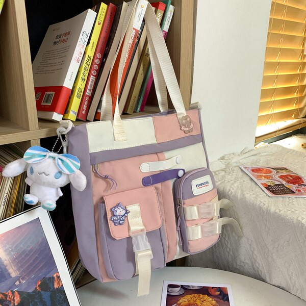 Audekla bērnu soma ar kabatām