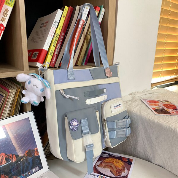 Audekla bērnu soma ar kabatām