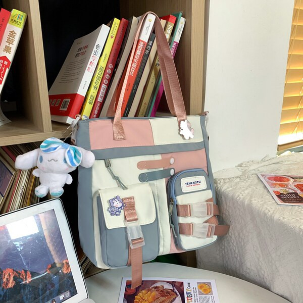 Audekla bērnu soma ar kabatām