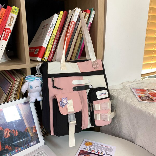 Audekla bērnu soma ar kabatām