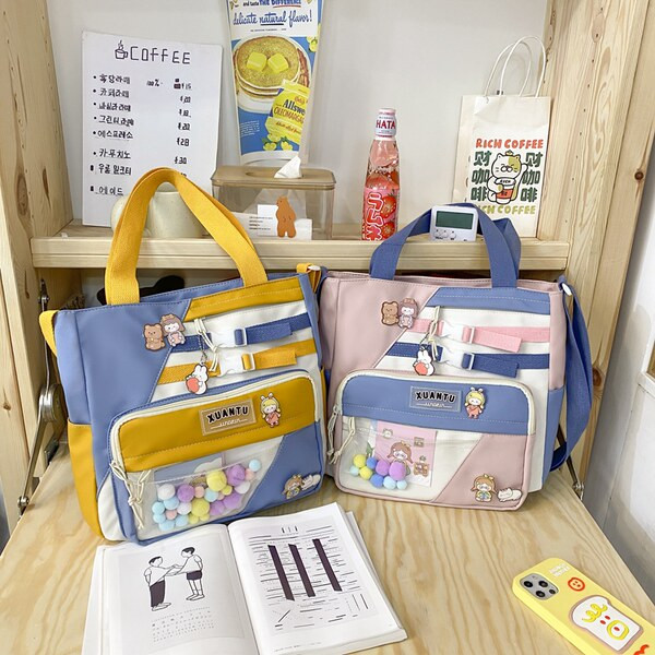 Textil gyerektáska több rekesszel - fiúknak és lányoknak