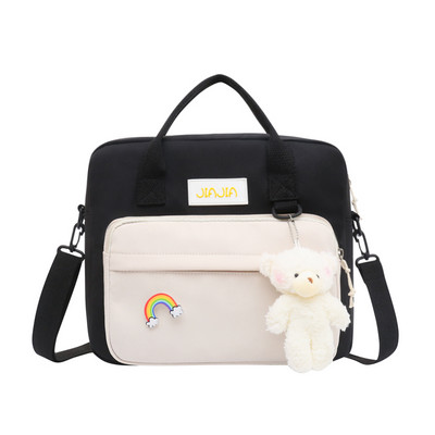 Παιδική τσάντα πάνινη με πολύχρωμες τσέπες