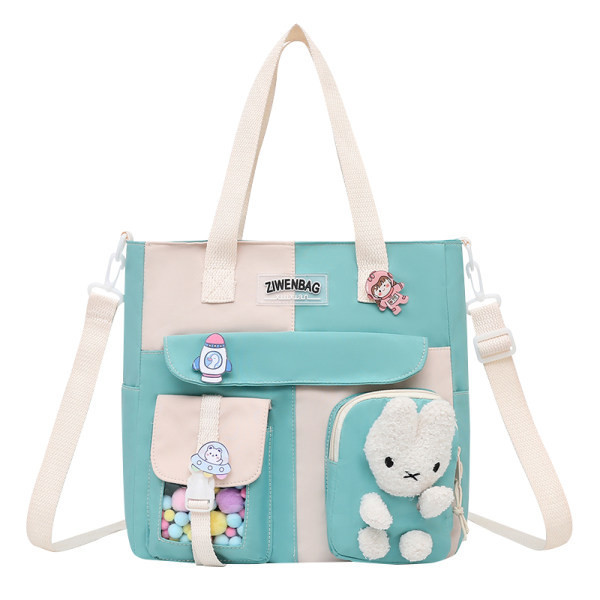 Mūsdienīga tekstila bērnu soma ar 3D elementiem