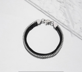 Vīriešu rokassprādzes ikdienas modelis izgatavots no titāna tērauda