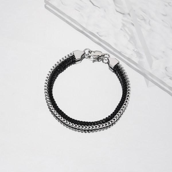 Vīriešu rokassprādzes ikdienas modelis izgatavots no titāna tērauda