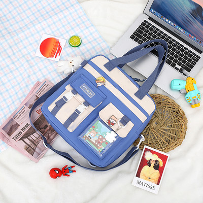 Bērnu ikdienas somas tipa mugursoma ar kabatu un plecu rokturi