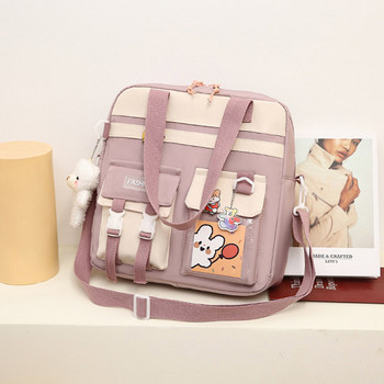Υφασμάτινη τσάντα-τσάντα πλάτης για κορίτσια με 3D στοιχεία