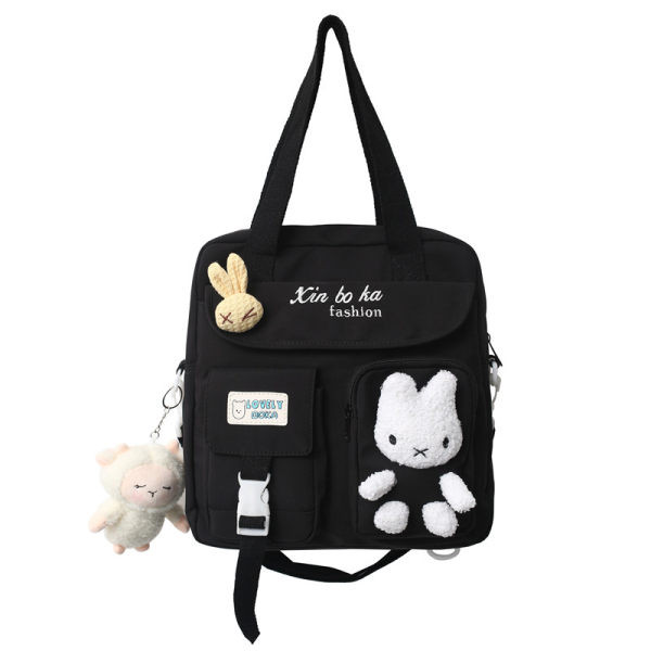 Tekstila bērnu soma ar priekšējām kabatām meitenēm