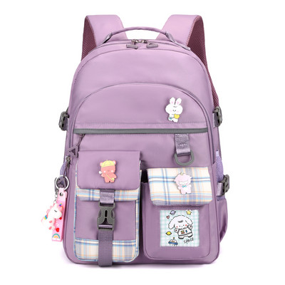 Bērnu skolas mugursoma ar kabatu un rāvējslēdzēju