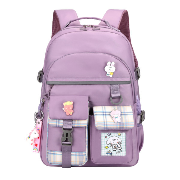 Bērnu skolas mugursoma ar kabatu un rāvējslēdzēju