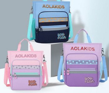 Нов модел платнена детска чанта с надпис за момичета