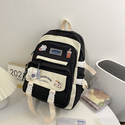 Gyermek iskolai hátizsák nyomattal és zsebbel