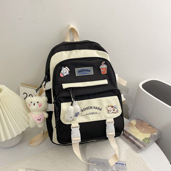 Gyermek iskolai hátizsák nyomattal és zsebbel