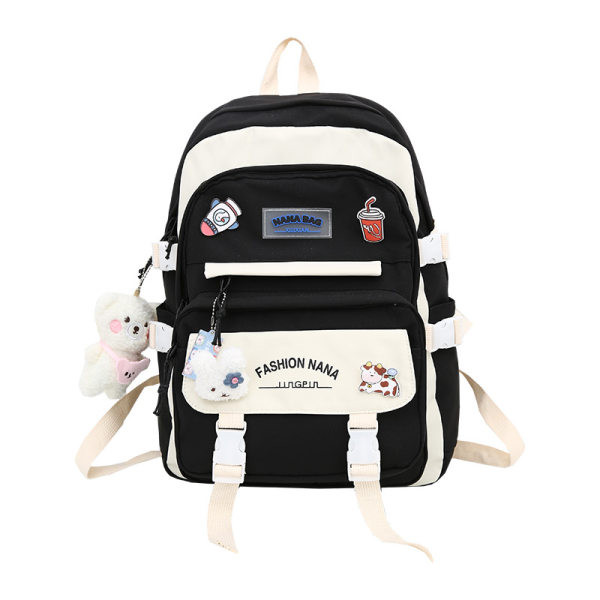 Gyermek iskolai hátizsák nyomattal és zsebbel