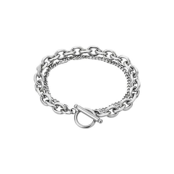 Vīriešu rokassprādze sudraba krāsā - retro stilā