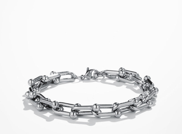 Vīriešu rokassprādze sudraba un zelta krāsā