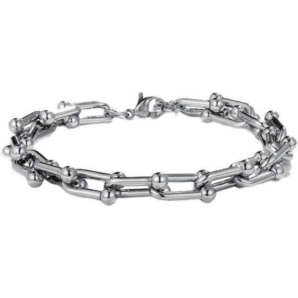 Vīriešu rokassprādze sudraba un zelta krāsā