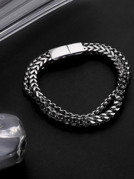 Divrindu vīriešu rokassprādze ar magnētisku sprādzi