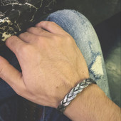 Retro muška čelična narukvica