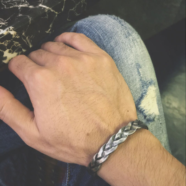 Retro muška čelična narukvica