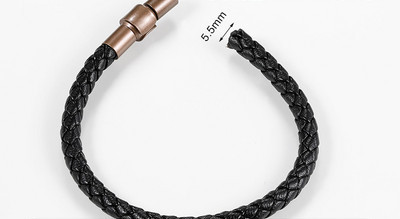 Vīriešu rokassprādzes virve no eko ādas ikdienas modeļa