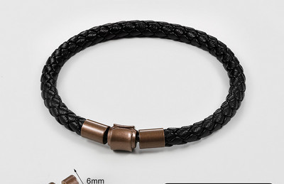 Vīriešu rokassprādzes virve no eko ādas ikdienas modeļa