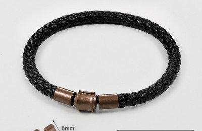 Vīriešu rokassprādzes virve no eko ādas ikdienas modeļa