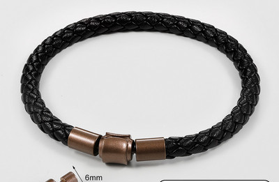 Vīriešu rokassprādzes virve no eko ādas ikdienas modeļa