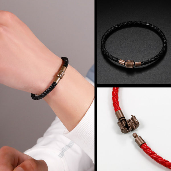 Vīriešu rokassprādzes virve no eko ādas ikdienas modeļa