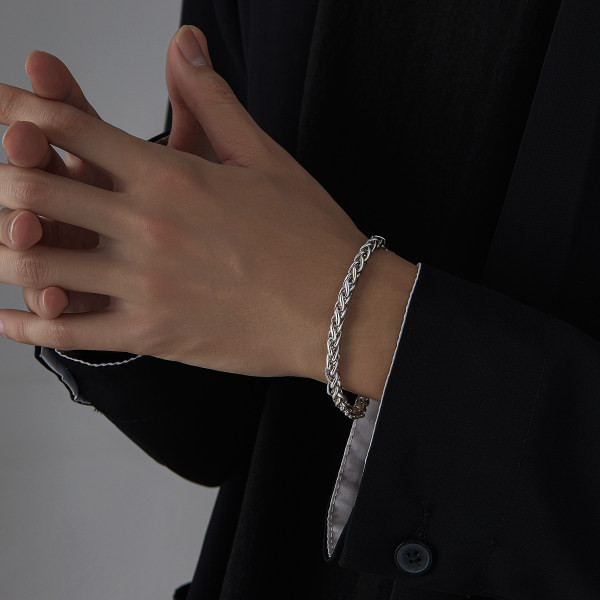Férfi acél karkötő