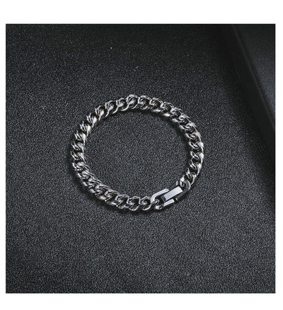 Vīriešu rokassprādze no tērauda sudraba krāsā