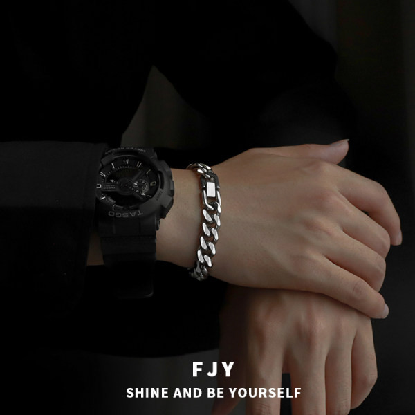 Vīriešu rokassprādze no tērauda sudraba krāsā