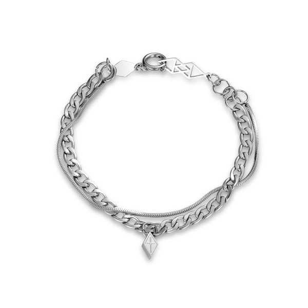 Narukvica od titanijskog čelika u srebrnoj boji za muškarce