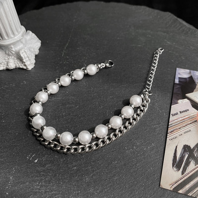 Ανδρικό βραχιόλι με πέρλες